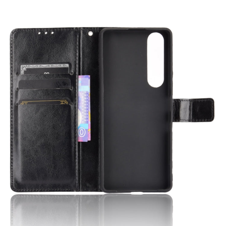 For Sony Xperia 1 III Retro Crazy Horse Texture Horizontal Flip Leather Case with Holder & Card Slots & Photo Frame