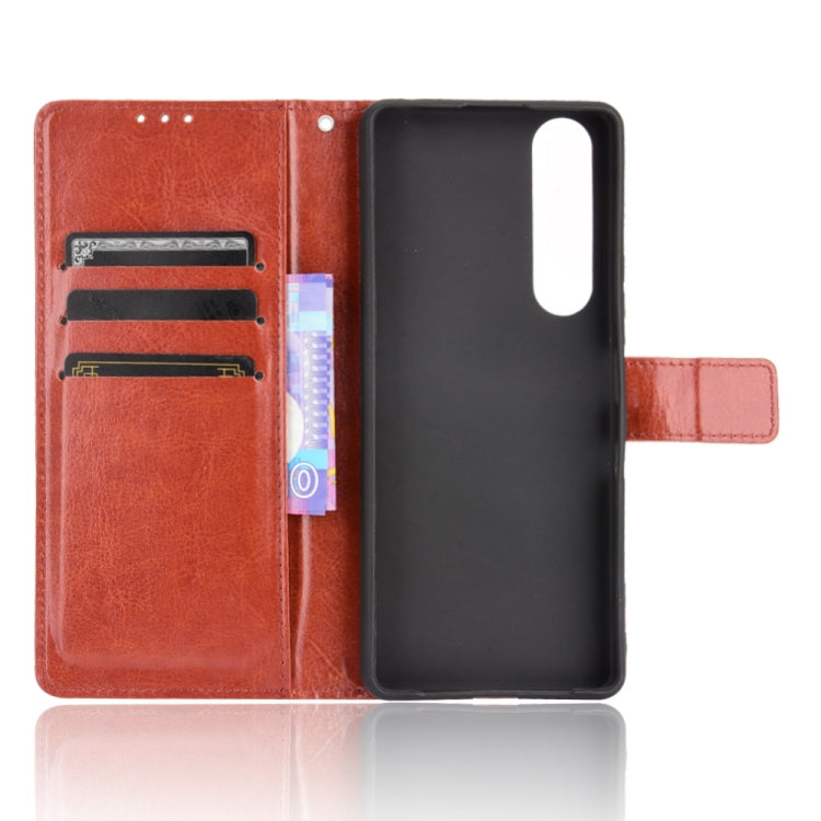 For Sony Xperia 1 III Retro Crazy Horse Texture Horizontal Flip Leather Case with Holder & Card Slots & Photo Frame