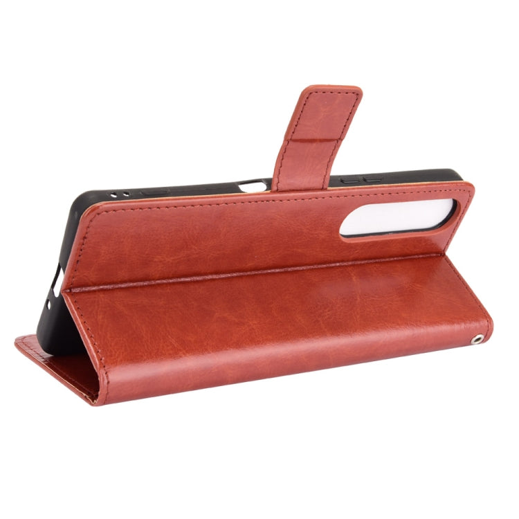 For Sony Xperia 1 III Retro Crazy Horse Texture Horizontal Flip Leather Case with Holder & Card Slots & Photo Frame