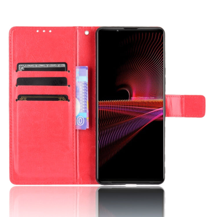 For Sony Xperia 1 III Retro Crazy Horse Texture Horizontal Flip Leather Case with Holder & Card Slots & Photo Frame
