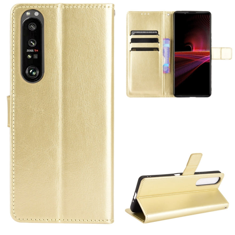 For Sony Xperia 1 III Retro Crazy Horse Texture Horizontal Flip Leather Case with Holder & Card Slots & Photo Frame