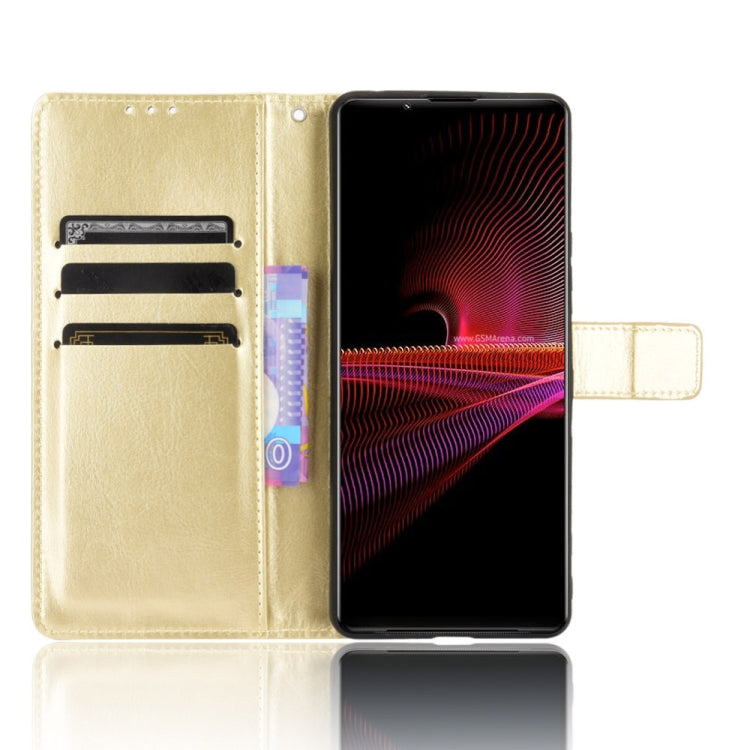 For Sony Xperia 1 III Retro Crazy Horse Texture Horizontal Flip Leather Case with Holder & Card Slots & Photo Frame