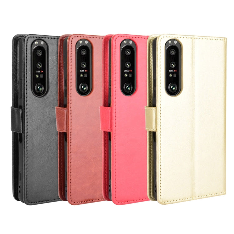 For Sony Xperia 1 III Retro Crazy Horse Texture Horizontal Flip Leather Case with Holder & Card Slots & Photo Frame