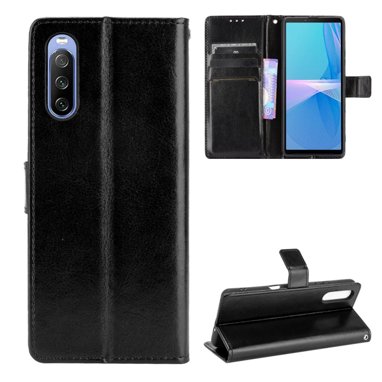 For Sony Xperia 10 III Retro Crazy Horse Texture Horizontal Flip Leather Case with Holder & Card Slots & Photo Frame