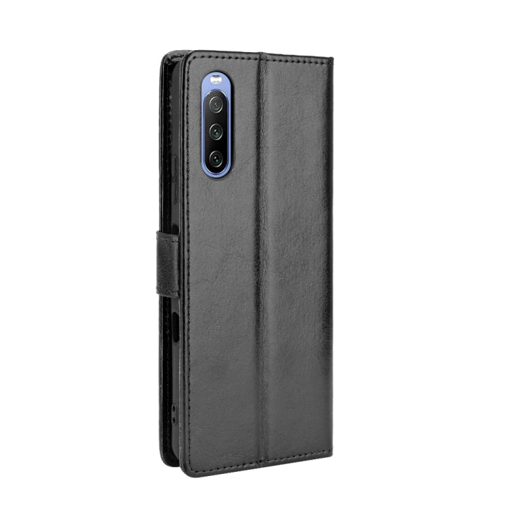 For Sony Xperia 10 III Retro Crazy Horse Texture Horizontal Flip Leather Case with Holder & Card Slots & Photo Frame