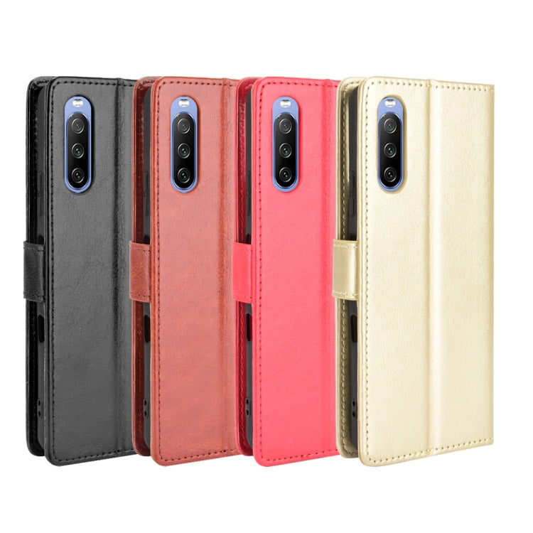 For Sony Xperia 10 III Retro Crazy Horse Texture Horizontal Flip Leather Case with Holder & Card Slots & Photo Frame