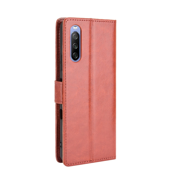 For Sony Xperia 10 III Retro Crazy Horse Texture Horizontal Flip Leather Case with Holder & Card Slots & Photo Frame