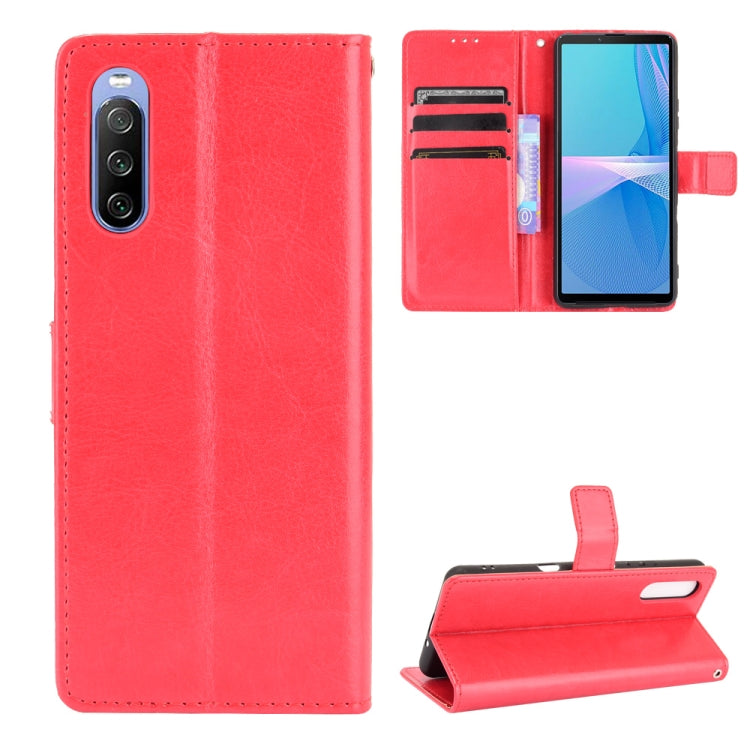 For Sony Xperia 10 III Retro Crazy Horse Texture Horizontal Flip Leather Case with Holder & Card Slots & Photo Frame