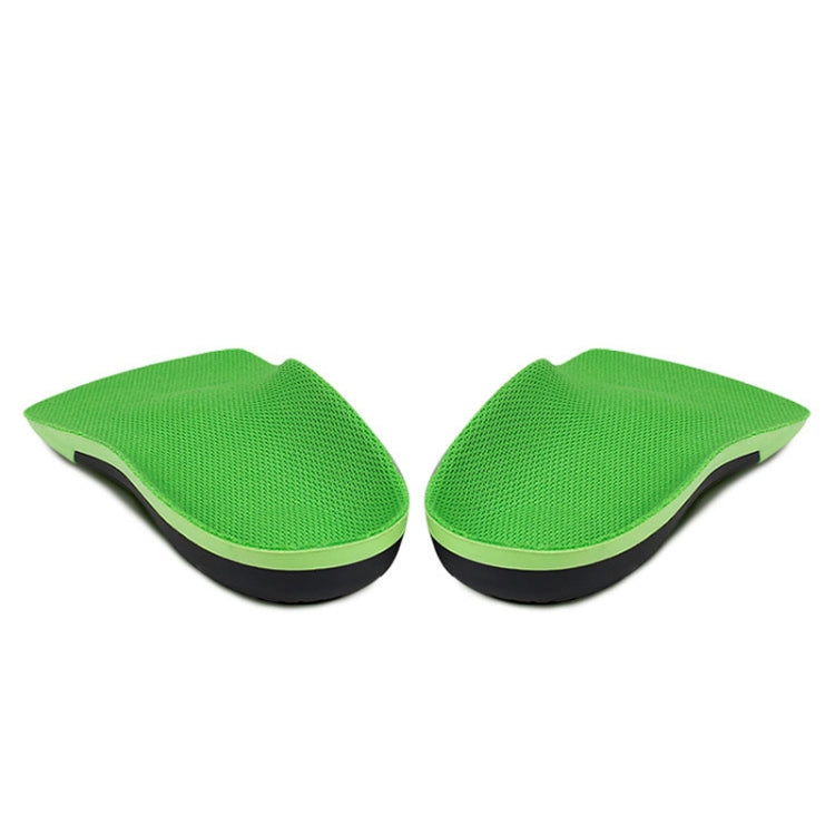1 Pair 068 Sports Shockproof Massage Arch Of Foot Flatfoot Support Half Insole Shoe-pad, Size:S (245-250mm)(Green Orange)