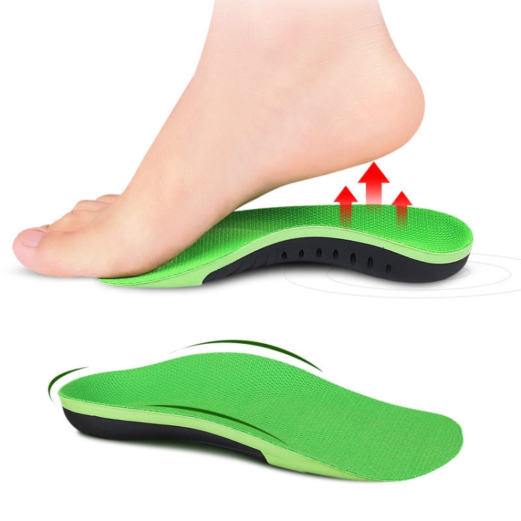 1 Pair 068 Sports Shockproof Massage Arch Of Foot Flatfoot Support Half Insole Shoe-pad, Size:M (255-260mm)(Green Orange)