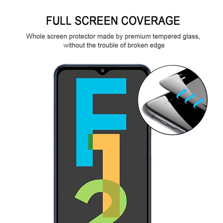 For Samsung Galaxy F12 Full Glue Full Screen Tempered Glass Film