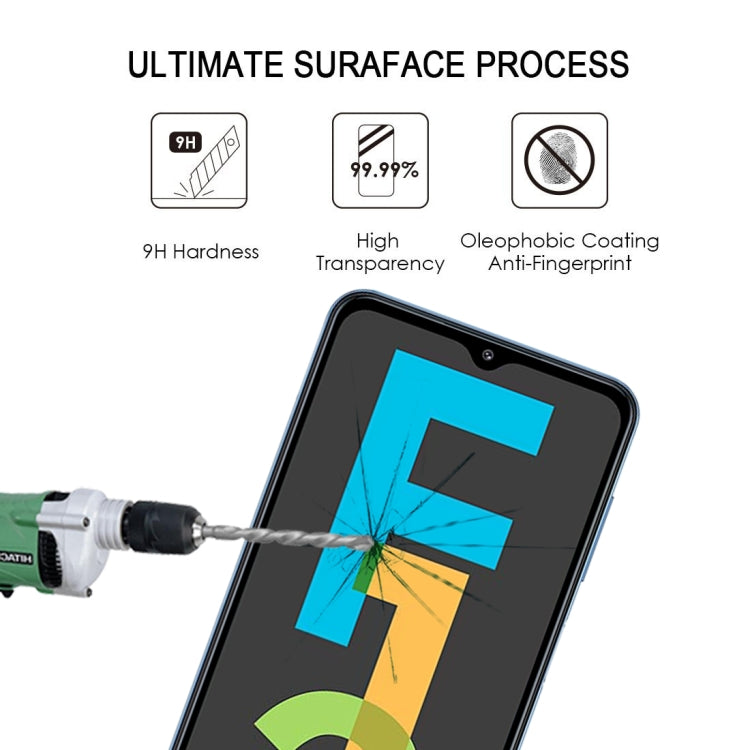 For Samsung Galaxy F12 Full Glue Full Screen Tempered Glass Film