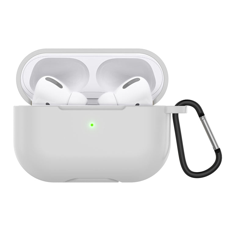 Solid Color Silicone Earphone Protective Case for AirPods Pro, with Hook
