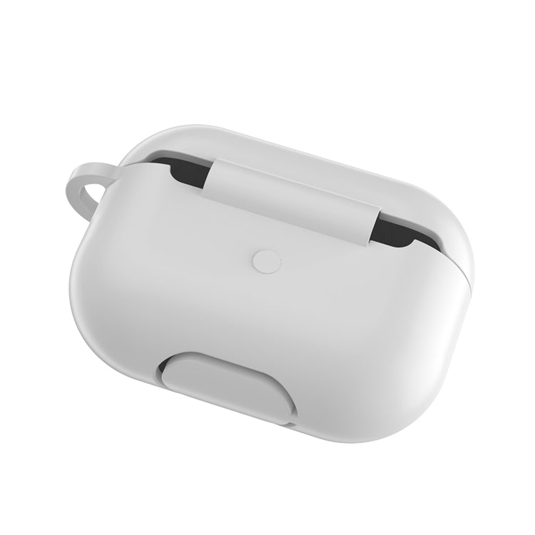 Solid Color Silicone Earphone Protective Case for AirPods Pro, with Hook