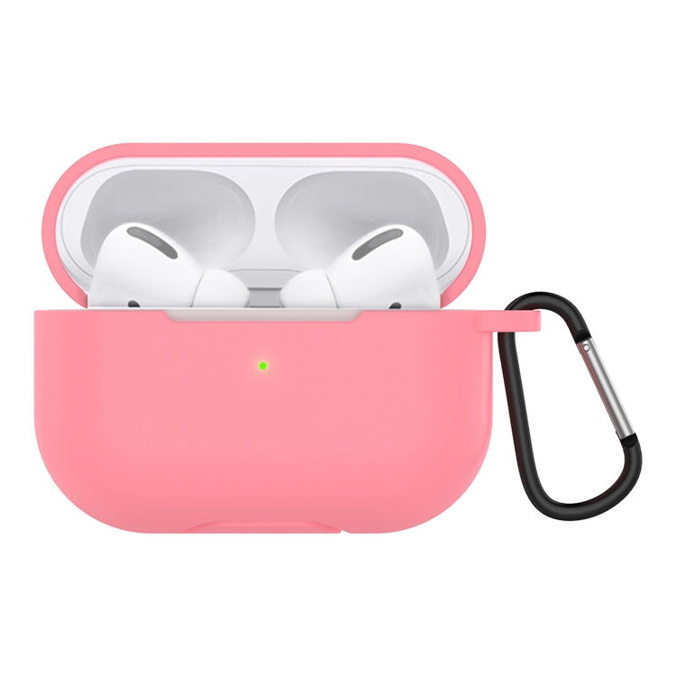 Solid Color Silicone Earphone Protective Case for AirPods Pro, with Hook