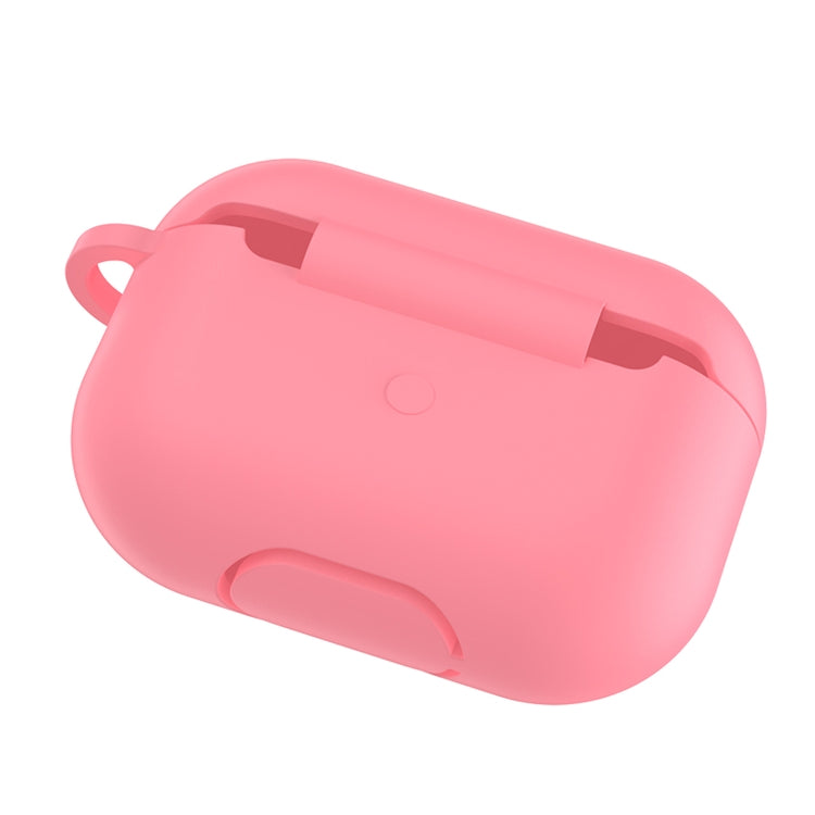 Solid Color Silicone Earphone Protective Case for AirPods Pro, with Hook