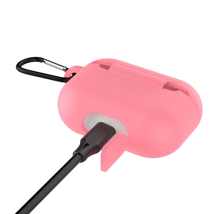 Solid Color Silicone Earphone Protective Case for AirPods Pro, with Hook