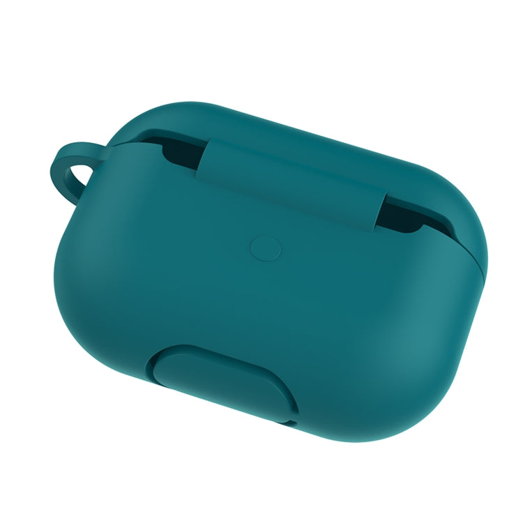 Solid Color Silicone Earphone Protective Case for AirPods Pro, with Hook
