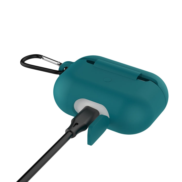 Solid Color Silicone Earphone Protective Case for AirPods Pro, with Hook
