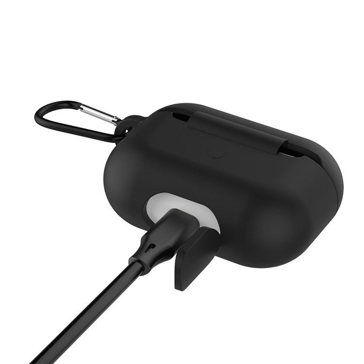 Solid Color Silicone Earphone Protective Case for AirPods Pro, with Hook