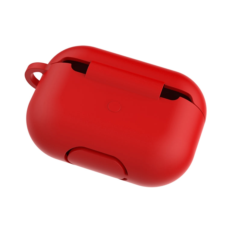 Solid Color Silicone Earphone Protective Case for AirPods Pro, with Hook