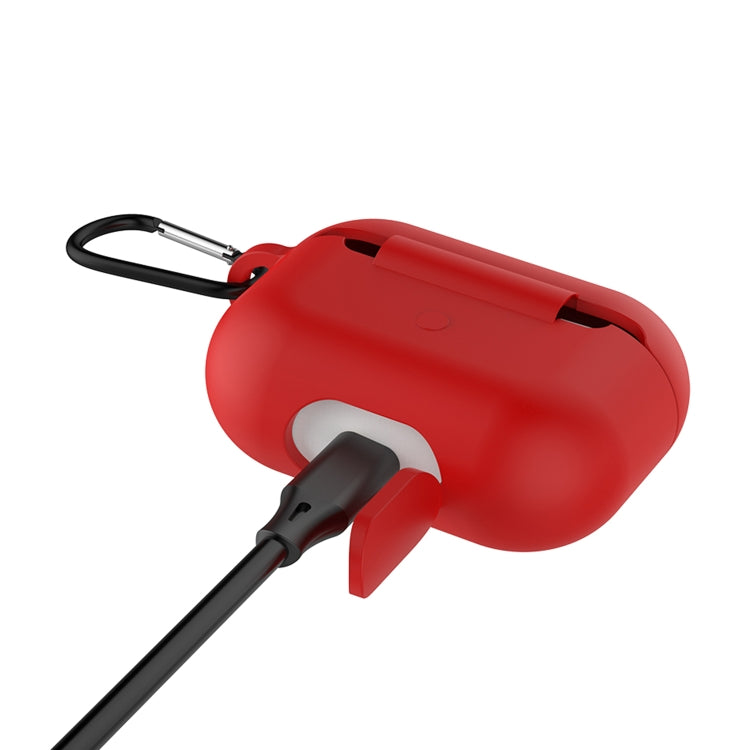 Solid Color Silicone Earphone Protective Case for AirPods Pro, with Hook