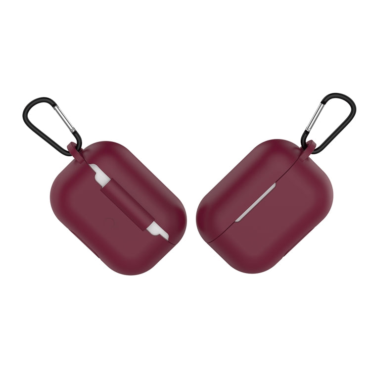 Solid Color Silicone Earphone Protective Case for AirPods Pro, with Hook