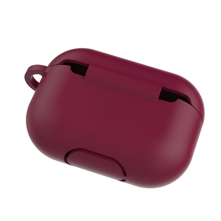 Solid Color Silicone Earphone Protective Case for AirPods Pro, with Hook