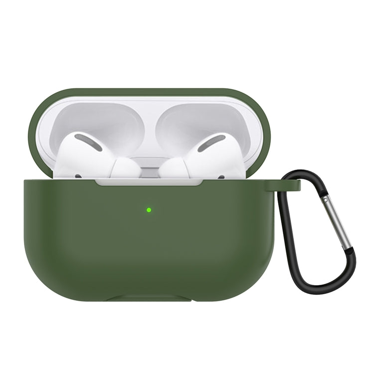 Solid Color Silicone Earphone Protective Case for AirPods Pro, with Hook