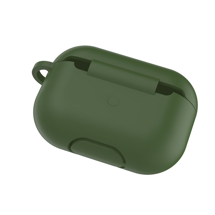 Solid Color Silicone Earphone Protective Case for AirPods Pro, with Hook