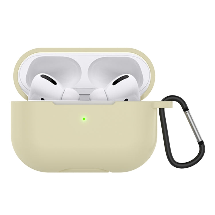 Solid Color Silicone Earphone Protective Case for AirPods Pro, with Hook