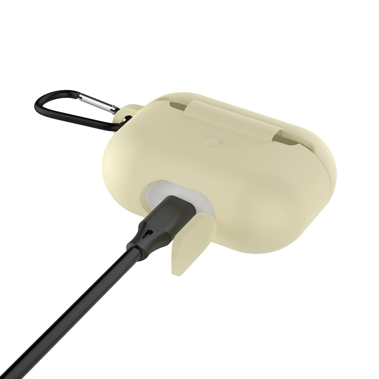 Solid Color Silicone Earphone Protective Case for AirPods Pro, with Hook