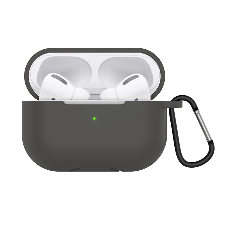 Solid Color Silicone Earphone Protective Case for AirPods Pro, with Hook