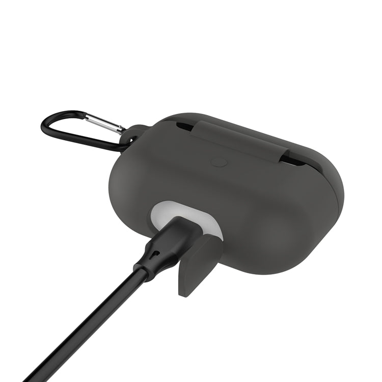 Solid Color Silicone Earphone Protective Case for AirPods Pro, with Hook