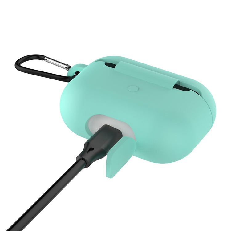 Solid Color Silicone Earphone Protective Case for AirPods Pro, with Hook