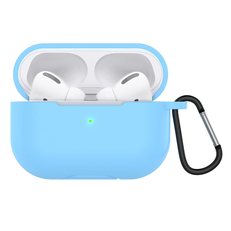 Solid Color Silicone Earphone Protective Case for AirPods Pro, with Hook