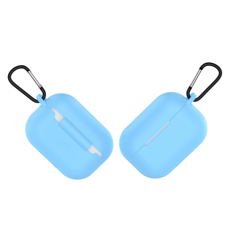 Solid Color Silicone Earphone Protective Case for AirPods Pro, with Hook