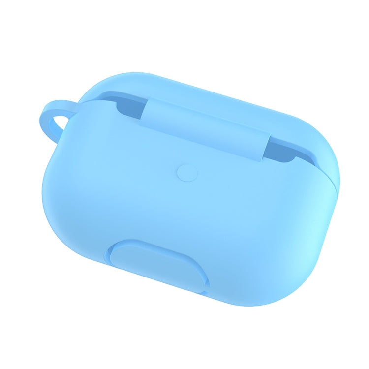 Solid Color Silicone Earphone Protective Case for AirPods Pro, with Hook