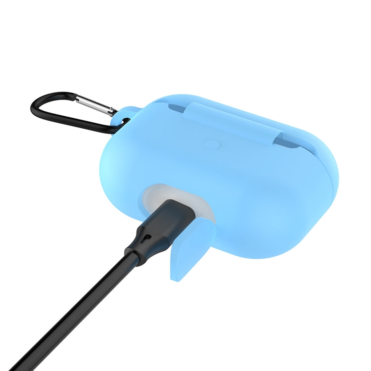 Solid Color Silicone Earphone Protective Case for AirPods Pro, with Hook