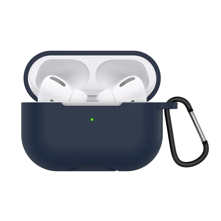 Solid Color Silicone Earphone Protective Case for AirPods Pro, with Hook