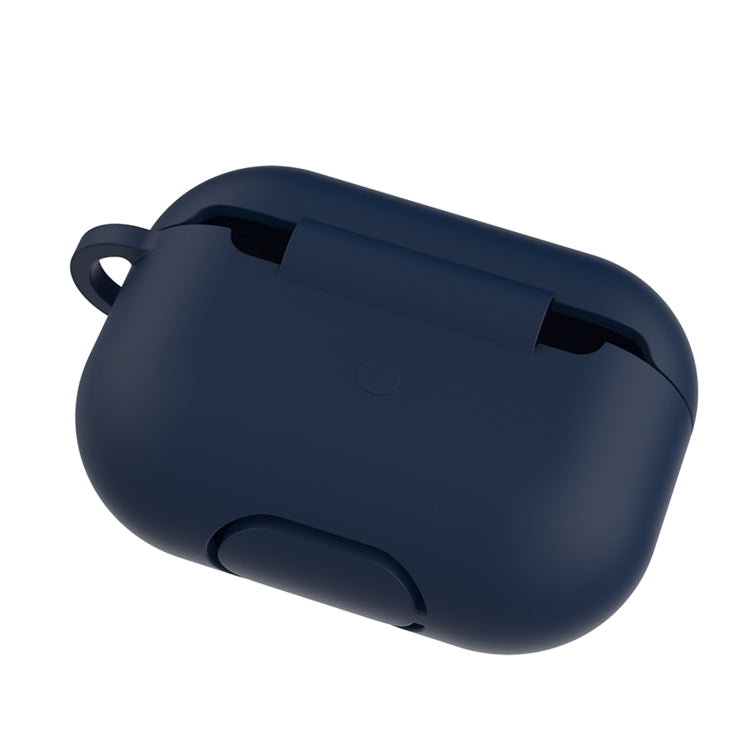 Solid Color Silicone Earphone Protective Case for AirPods Pro, with Hook