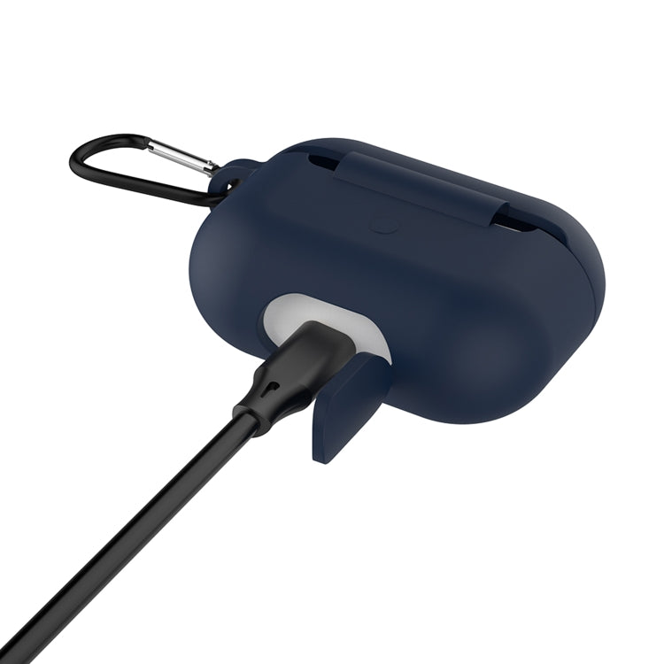 Solid Color Silicone Earphone Protective Case for AirPods Pro, with Hook
