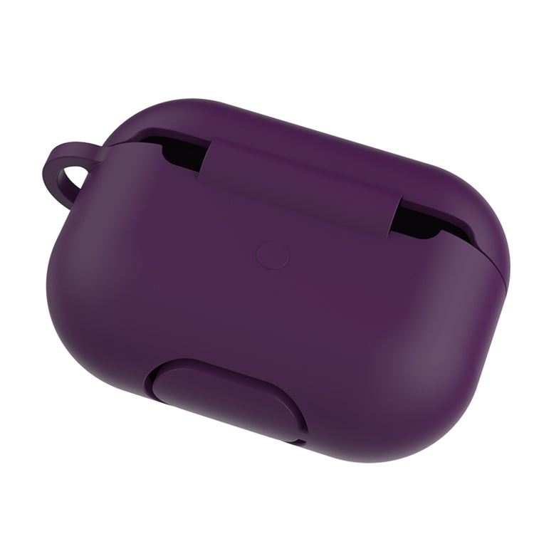 Solid Color Silicone Earphone Protective Case for AirPods Pro, with Hook