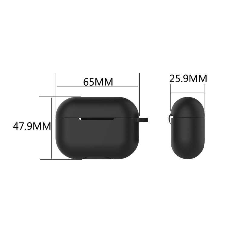 Solid Color Silicone Earphone Protective Case for AirPods Pro, with Hook