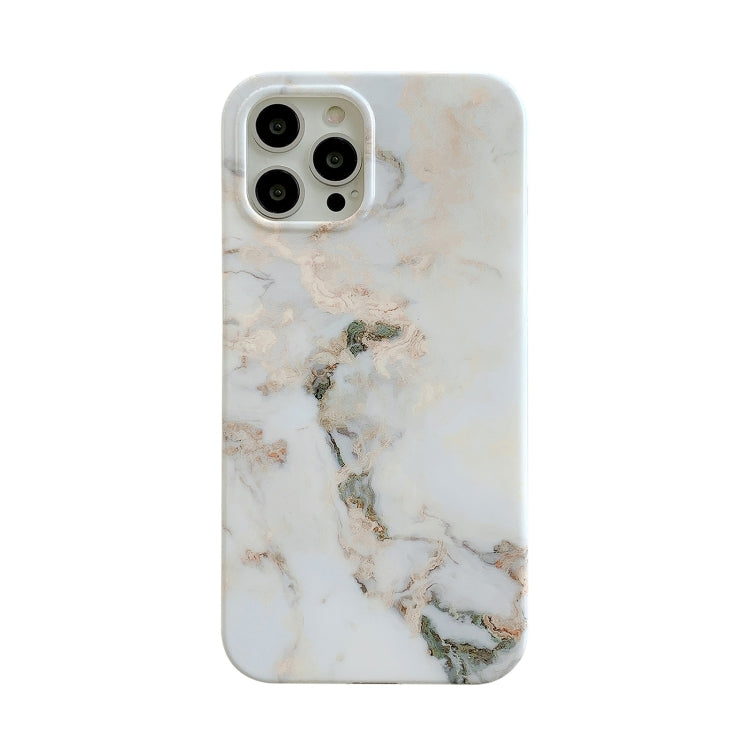For iPhone 11 White Gilding Marble Double-sided Coated Protective Case