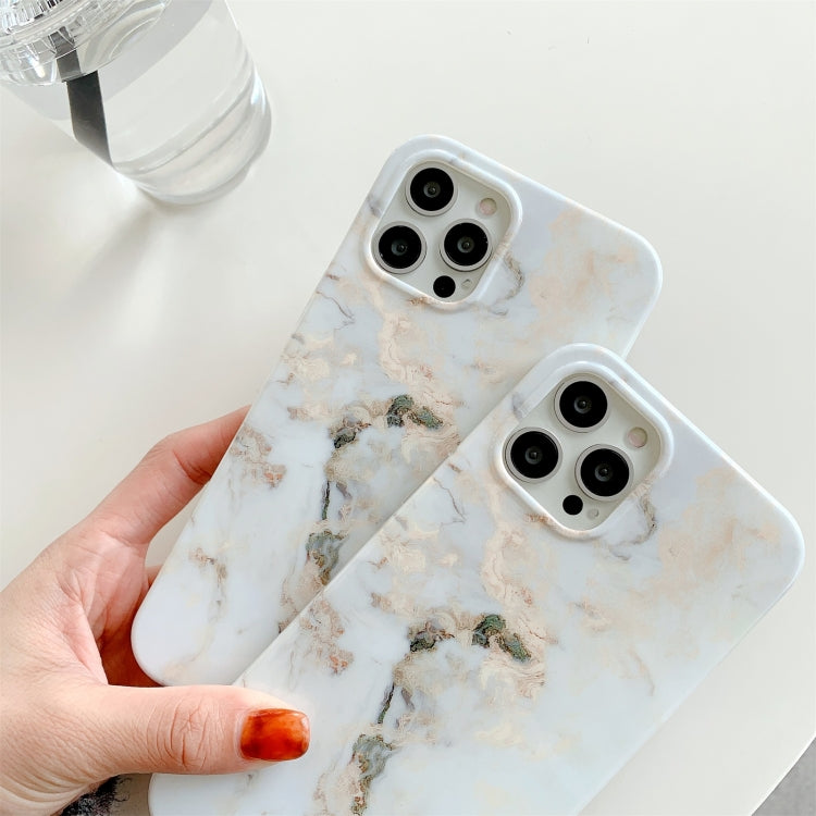 For iPhone 11 Pro White Gilding Marble Double-sided Coated Protective Case