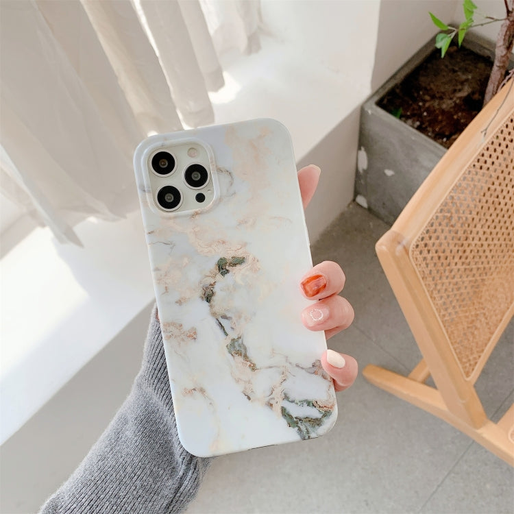 For iPhone 12 mini White Gilding Marble Double-sided Coated Protective Case
