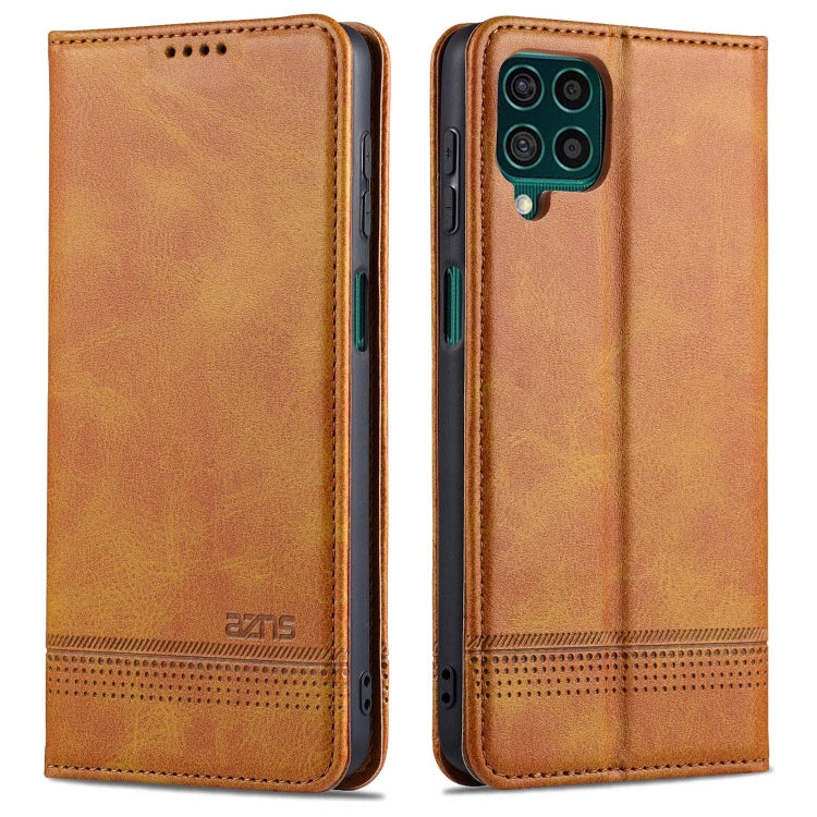 For Samsung Galaxy M62 / F62 AZNS Magnetic Calf Texture Horizontal Flip Leather Case with Card Slots & Holder & Wallet