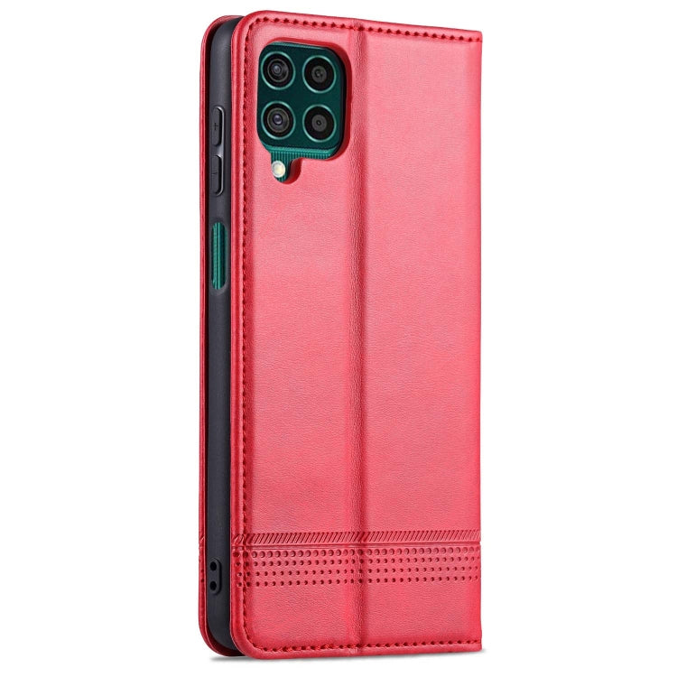 For Samsung Galaxy M62 / F62 AZNS Magnetic Calf Texture Horizontal Flip Leather Case with Card Slots & Holder & Wallet