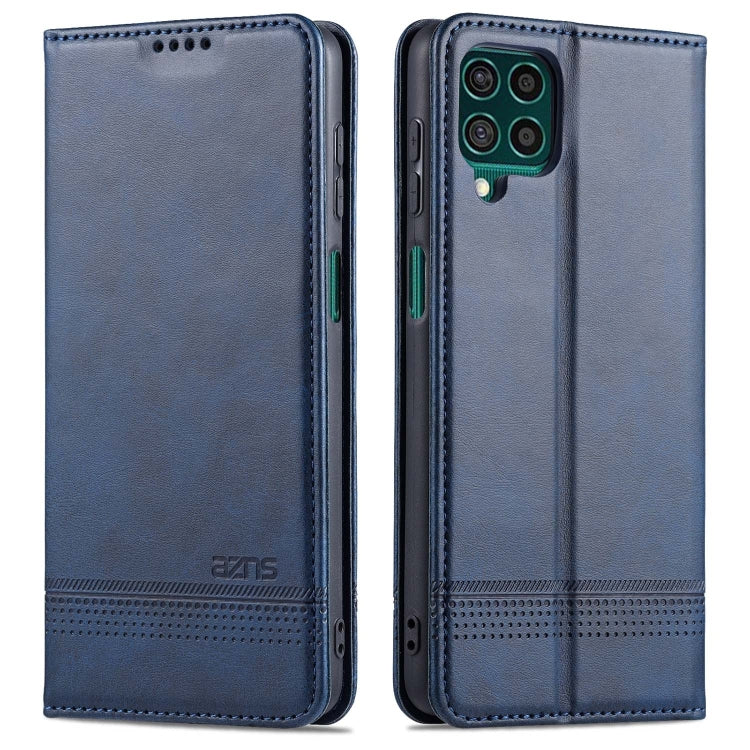 For Samsung Galaxy M62 / F62 AZNS Magnetic Calf Texture Horizontal Flip Leather Case with Card Slots & Holder & Wallet